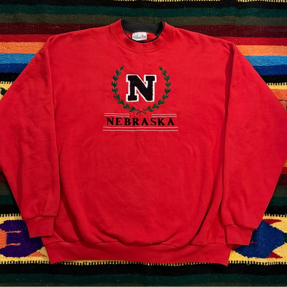 Red Nebraska Sweater